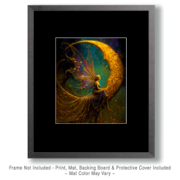 Fairy Relaxing on a Crescent Moon Art