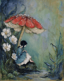 Fairy Waiting Out the Rain