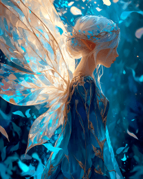 Blue Light Fairy on a Walk