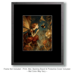 Fairy Inviting Bumblebee to Tea Art