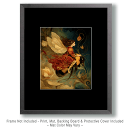 Fairy Hitching a Ride on Bumblebee Art