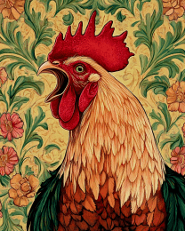 Vintage Crowing Rooster