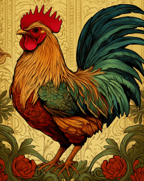 VIntage Art Rooster