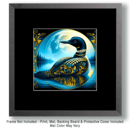 Full Moon Loon Filigree Art