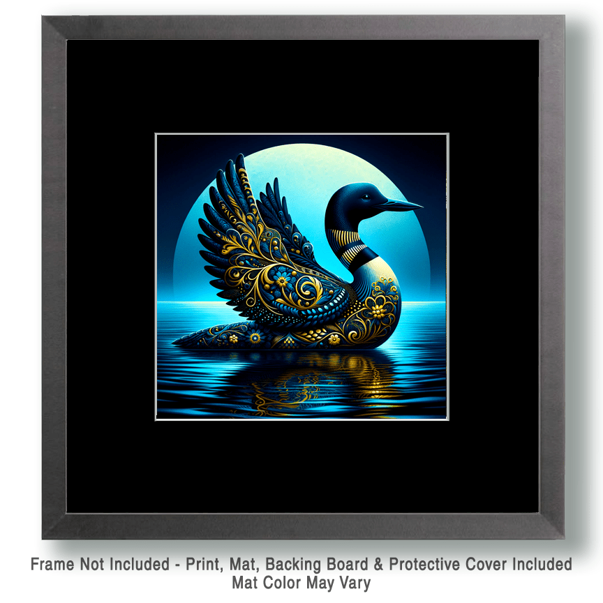 Evening Loon Filigree Art