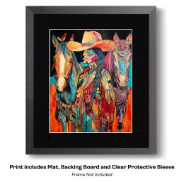 Cowgirl Hannah and Her Horses art print