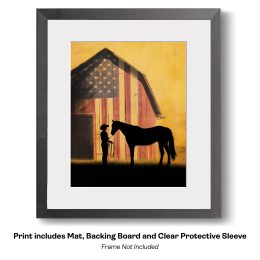 American Life- A Girl and Her Horse art print