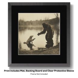 Bigfoot Training His Dog art print