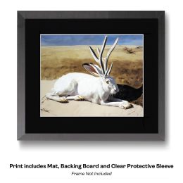 Albino Jackalope - Lonely at the Top art print