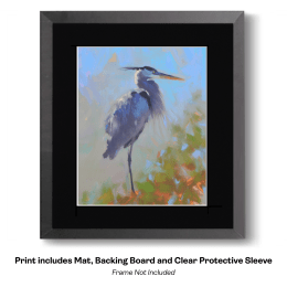 Great Blue Heron Impressionism 2 art print