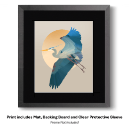 Japanese Heron Print ART PRINT