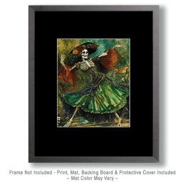 Goth Festive Dancing Skeleton Art