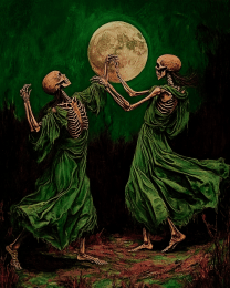 Goth Dancing Skeleton Pair