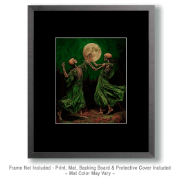 Goth Dancing Skeleton Pair Art