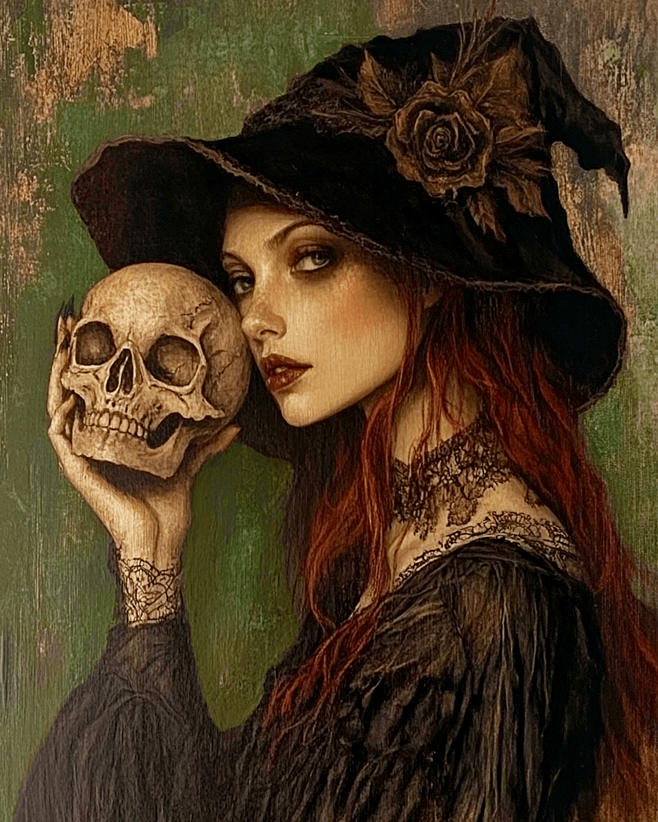 Goth Witch & Skull