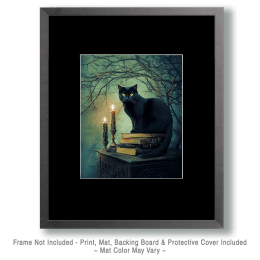 Goth Black Cat Still-Life Art