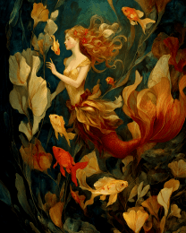Mermaid Listening to Goldfish