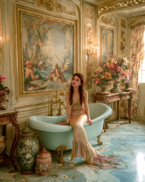 Mermaid on Bathtub