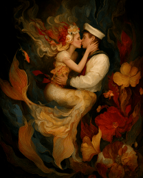 Mermaid Kissing Sailor