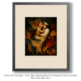 Mermaid Kissing Sailor Art