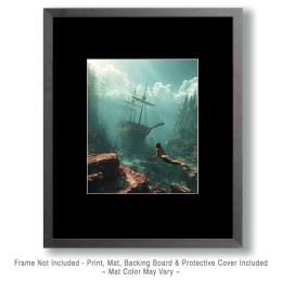 Mermaid and Sunken Ship Surrealism Art