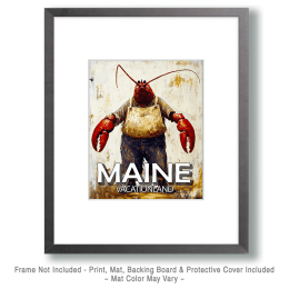 Lobsterman Maine Souvenir Art