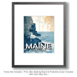 Northern Cliffs Maine Souvenir Art