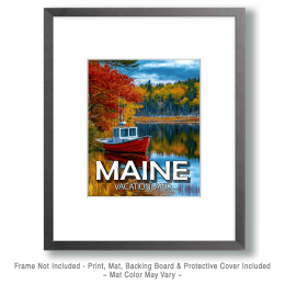 Moored for the Evening Maine Souvenir Art