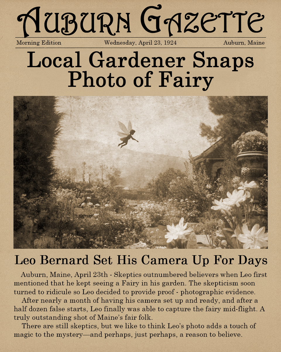 Antique Newspaper Article About Fairies