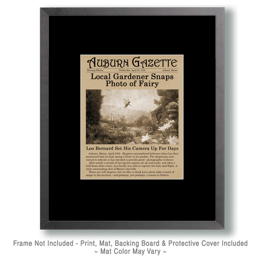 Antique Newspaper Article About Fairies Art