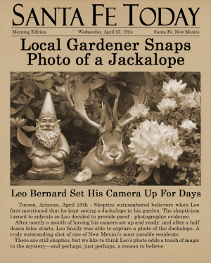 Antique Newspaper Article About Jackalope