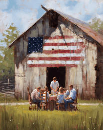 American Life- Summer Dinner Outside art print