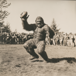 Bigfoot's Victory Dance art print