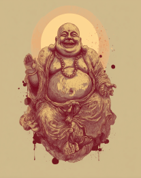 Buddha Etching art print