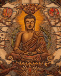Buddha Mural art print