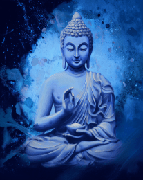 Buddha in Blue art print