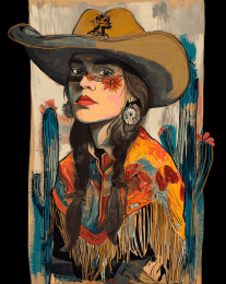 Cowgirl Delia art print