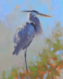 Great Blue Heron Impressionism 2 art print