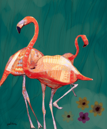 Flamingo Poses art print