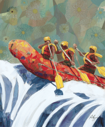 Rafting the Rapids art print