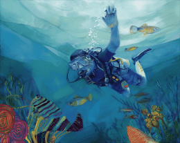 Scuba Exploring ART PRINT