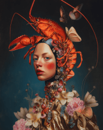 Maximalist Guardian of Lobsters art print