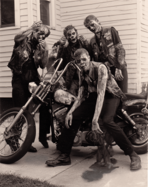 Vintage Jersey Devils Bike Club Zombies Photo art print