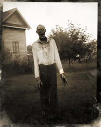 Vintage Farmer Zombie Photo art print