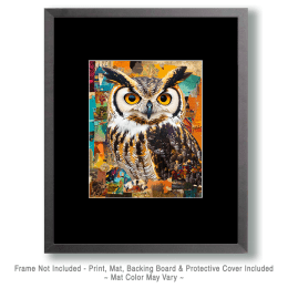 Great Horned Owl Mash Art