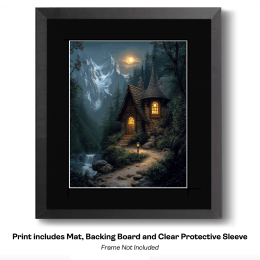 Year-Round Alpine Cottage art print