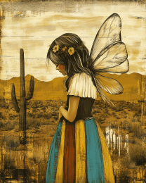 Vintage Young Desert Fairy