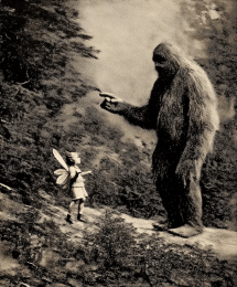 Bigfoot Fairy Newspaper Sensation art print