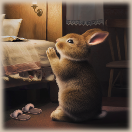 Bunny- Nighttime Prayers art print