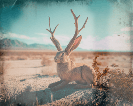 Jackalope Polaroid art print